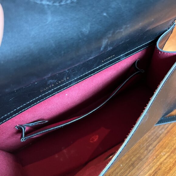 "Phoebe" by Danse Lente Black Leather Crossbody Bag - Picture 8 of 10